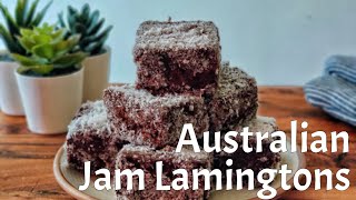 Australian Lamingtons recipe  Jam Lamingtons Recipe [upl. by Oijile384]