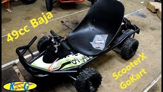 49cc Baja ScooterX GoKart Unboxing [upl. by Notlim]