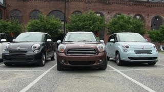 2014 FIAT 500L vs MINI Countryman vs Scion XB vs KIA Soul vs Nissan Cube Matchup Review [upl. by Ade]