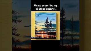 Sunset Scenery Acrylic Painting for beginners  Easy Art Tutorial kids DIY How to trending [upl. by Ahserak841]