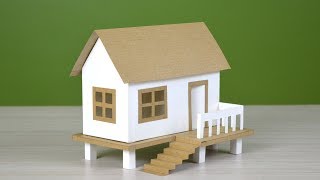 Wow  beautiful paper house  how to make a attractive house from paper  DIY [upl. by Harehs]