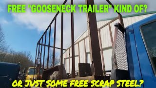 FREE GOOSENECK TRAILER GEM OR JUNK [upl. by Elspeth]