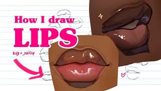 🍄HOW I DRAW LIPS ♡ [upl. by Anwadal]