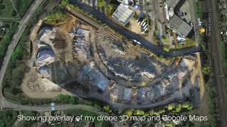 3D Drone Mapping overlay on Google Maps  Southwod Crescent Site [upl. by Hayikaz]