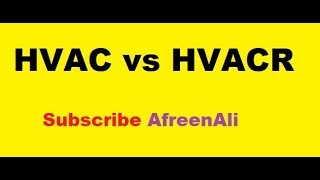 What is main different between HVAC  HVACR  HVAC vs HVACR [upl. by Ayotahs]