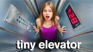 My Daughter TRAPPED IN TINY ELEVATOR Security Cameras [upl. by Yelrebma]