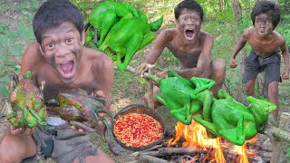 Green Chicken Cooking Eating delicious ASMR [upl. by Toblat]