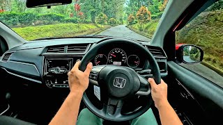 Driving POV HONDA NEW BRIO SATYA 12 E CVT 2024  TES TANJAKAN amp TOL HUJAN  Car Test Drive ASMR [upl. by Benn11]