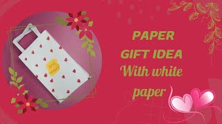 Easy white paper gift ideas  cute gift bag with paper  white paper craft giftideas [upl. by Botti]