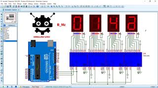 Control 4 Digit 7 Segment With 4 74HC595 quotArduinoquot [upl. by Nosyaj]