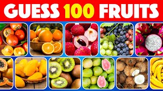 Guess The Fruits in 3 seconds 🍇🍉🍍100 Quizzes  Easy Medium Hard and Impossible Level [upl. by Ttayw]