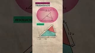 Ejercicio de Semejanza de triángulos geometria matemáticas triangulo [upl. by Anaahs]