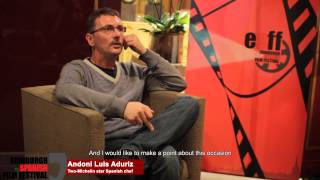 Luis Andoni Aduriz at Edinburgh Spanish Film Festival with quotMugaritz BSOquot [upl. by Nefets408]