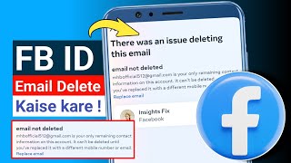 Facebook se email remove karne ka tarika  there was an issue deleting this email  FB gmail delete [upl. by Genny819]