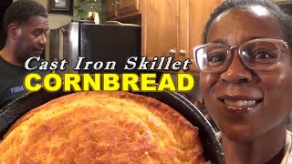 Cast Iron Skillet Cornbread  Moist amp Delicious  Homemade [upl. by Faustena997]