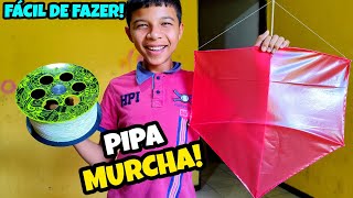 COMO FAZER UMA PIPA MURCHA DE SACOLA QUE VOA MUITO [upl. by Codd]