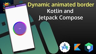 Jetpack compose animation how to create a dynamic animated border custom rainbow circle shape [upl. by Shamrao]