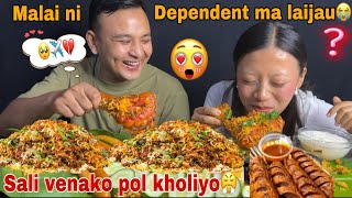 CHICKEN BIRYANI SUSAGE amp SPICY NOODLES SALI VENA KO LAST SPICAL MUKBANG❣️🥹😍 [upl. by Hutchinson]