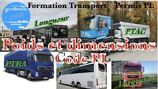 Poids et dimensions des véhicules routiers code de la route [upl. by Domingo]