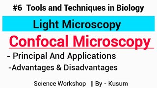 Confocal Microscopy Light MicroscopyMSc Zoology final Science Workshop Kusum [upl. by Dhaf99]