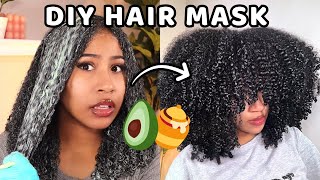 EXTREME DIY Hair Mask  For HAIR GROWTH amp DEFINED CURLS [upl. by Froh]