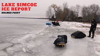 Lake Simcoe Ice Report Holmes Point [upl. by Kornher]