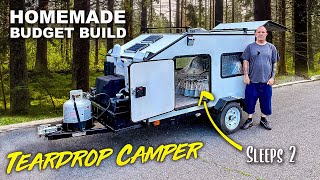 49900 DIY Harbor Freight Utility Trailer Custom Camping Tear Drop Build Out Tour [upl. by Willock]