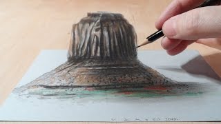 Drawing a 3D Butte  Mountain Illusion [upl. by Mosenthal]