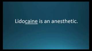 How to pronounce lidocaine Xylocaine Memorizing Pharmacology Video Flashcard [upl. by Penthea792]