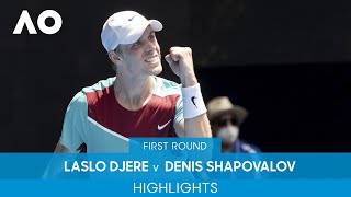 Laslo Djere v Denis Shapovalov Highlights 1R  Australian Open 2022 [upl. by Tace]