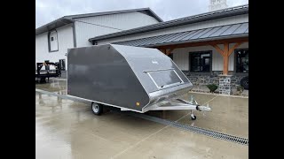 2023 Mission 102X12 2Place Aluminum Crossover Enclosed Snowmobile Trailer 2990 GVW [upl. by Solrak683]