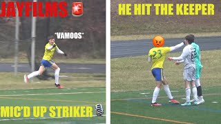 COMMITED D1 STRIKER FIGHTS KEEPER MICD UP  SOCCER HIGHLIGHTS [upl. by Thgirw]