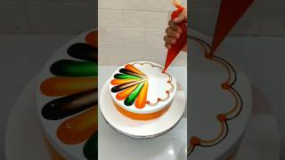 1kg Orange Cake Design  Mix Colour Cake Decorating shortsfeed shortvideo shorts trending food [upl. by Cullan]