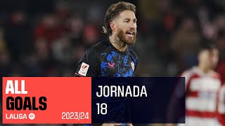 TODOS LOS GOLES de la Jornada 18 de LALIGA EA SPORTS [upl. by Egiaf]