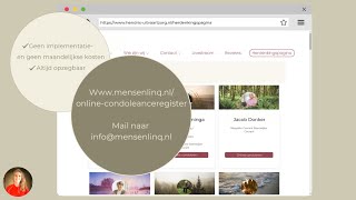 Hoe werkt het online condoleanceregister van Mensenlinq [upl. by Eelnodnarb]