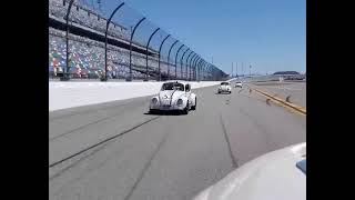 Driving Nascar Herbie Fully loaded on the track  Daytona International Speedway [upl. by Ennayk913]