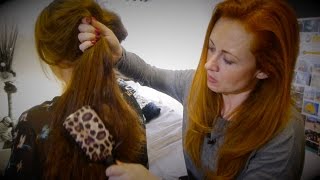 Relaxing Hair Brushing Scalp Massage Oils amp Hair Play ASMRTrinaural [upl. by Acirat]