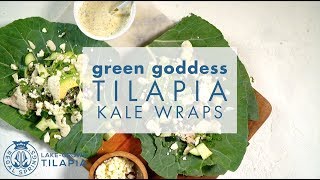 Green Goddess Tilapia Kale Wrap Recipe [upl. by Barbur]