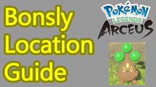 Pokemon Legends Arceus Bonsly location guide how to catch bonsly [upl. by Carbo]