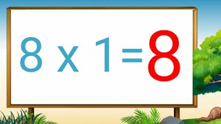 Table of 8 Learn Multiplication Table of Eight 8 x 1  8 8 Times Table 8 ka Table Maths table [upl. by Zetrac923]