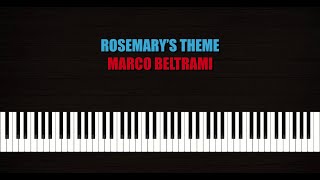 Marco Beltrami  Rosemarys Theme  The Giver Slow Piano Tutorial [upl. by Arley257]