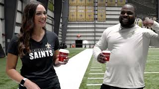 Khalen Saunders 1on1 w Erin Summers  New Orleans Saints [upl. by Mokas10]