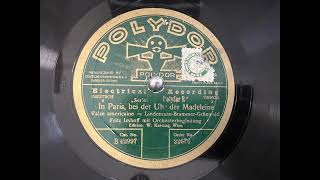 In Paris bei der Uhr der Madeleine Fritz Imhoff 78rpm [upl. by Aviv355]