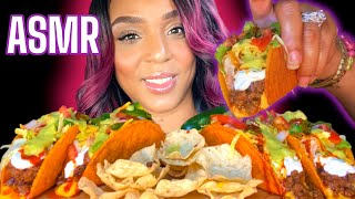 ASMR MUKBANG  Loaded Nacho Cheese Crunchy Tacos  Crunchy Eating Sounds  Nene’s Eats ASMR [upl. by Anauqat556]