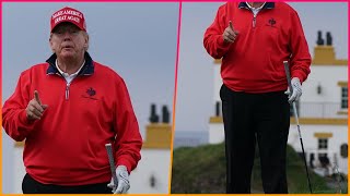 Golfers revolt as Donald Trump hikes fees at Turnberry golf course to a ridiculous £1000 a [upl. by Noivad]