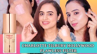 Charlotte Tilbury Hollywood Flawless Filter  Swatch amp Review  Waysheblushes [upl. by Althea302]