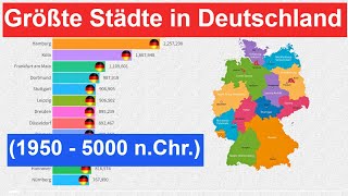 Größte Städte in Deutschland 1950  5000 Städte Deutschland Bevölkerung [upl. by Georgi]