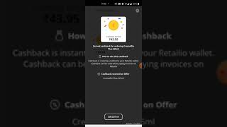 How to Claim Offer Cashback on Retailio [upl. by Geller]