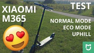 Xiaomi M365  UPHILL NORMAL mode ECO mode  TEST [upl. by Call]