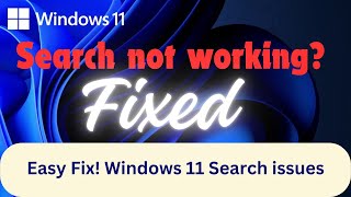 How to Solve Slow Search Problems in Windows 11 I Fix Windows 11 Search issues [upl. by Gaiser]